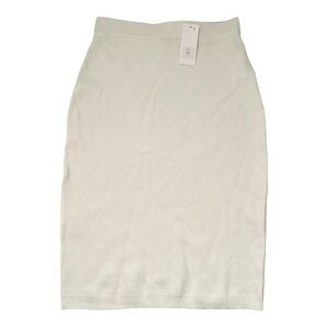 NWT Toboggan White Label Linnie cream knit sweater material pencil skirt